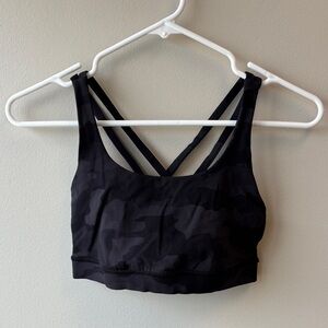 Lululemon Black Camouflage Sports Bra